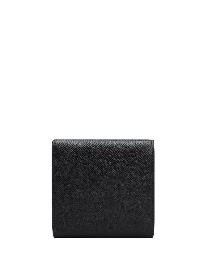 Da Milano Mini Leather Wallet for Women - Black - Image 4